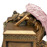 Weeping Angel Photo Pet Cremation Urn - Custom Wings & Gold Engraving - Beautiful Mourning Angel