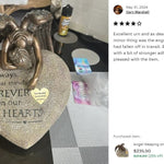 Angel Weeping on My Heart Adult Cremation Urn - Free Engraved Heart Plate