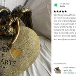Angel Weeping on My Heart Adult Cremation Urn - Free Engraved Heart Plate