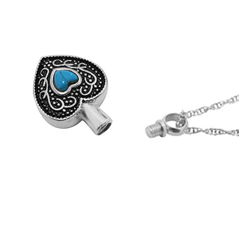 Western Heart Ash Pendant Urn