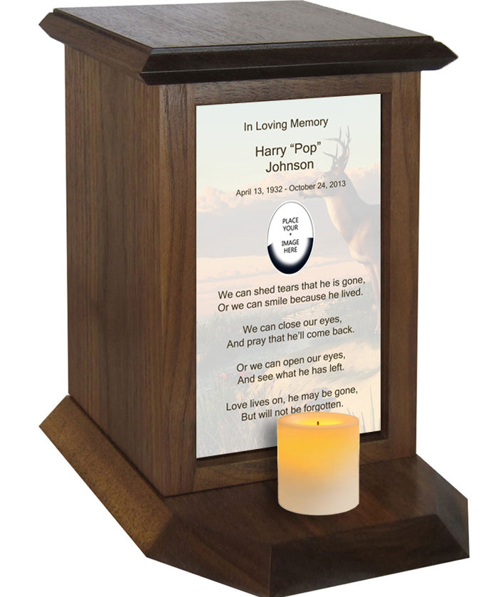 Custom Western Wood urn 
