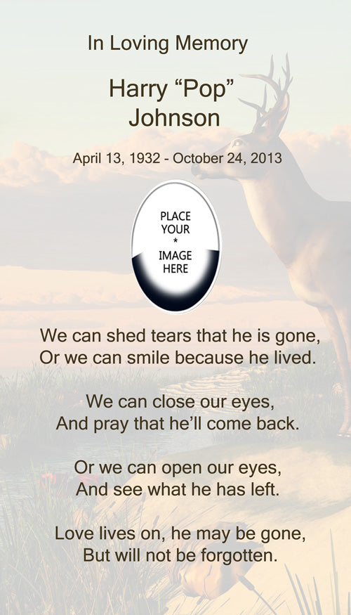 Western Wood Picture & Poem Urn