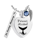 Whale Watching Memories Forever Loved Ash Pendant Urn - Love Charms® Option