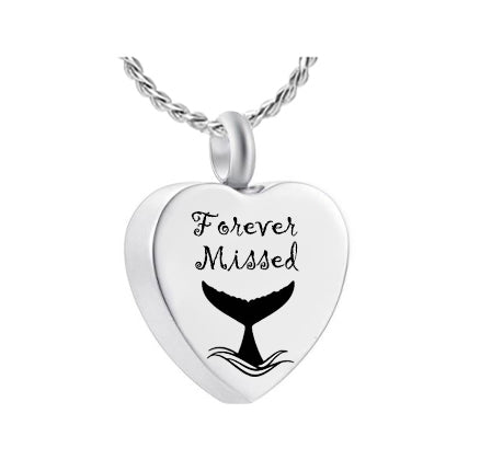 Whale Watching Memories Forever Loved Ash Pendant Urn - Love Charms® Option