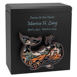 Owl, Wolf, Eagle, Dragon, Ocean, Horses, Bear, Whale Wood Art Cremation Adult Urn - Handmade Adult Wood Urns