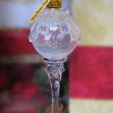 White Snowball Icicle Ornament Keepsake - Love Charms® Option