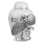 Wings of an Angel White Adult Urn - Pro Laser Engraving - Burial Vault Option