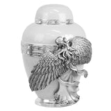Wings of an Angel White Adult Urn - Pro Laser Engraving - Burial Vault Option