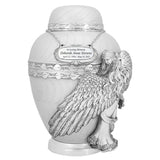 Wings of an Angel White Adult Urn - Pro Laser Engraving - Burial Vault Option