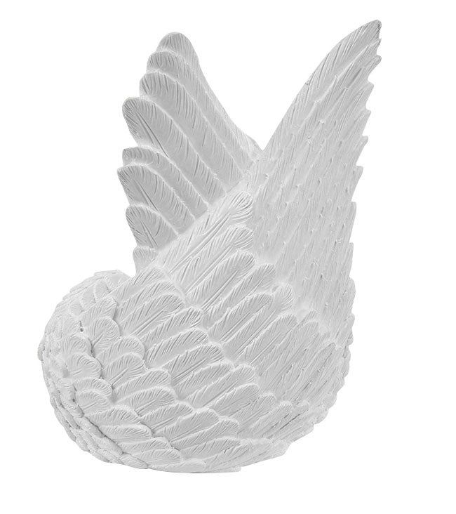 White Angel Wings Keepsake Urn