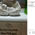New Born Infant Angel Column Urn - Baby Girl or Boy Urn For Infants