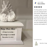 New Born Infant Angel Column Urn - Baby Girl or Boy Urn For Infants