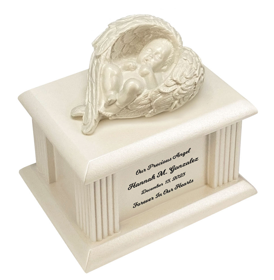Angel of Protection Infant Satin Urn
