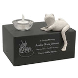 Frog at the Lily Pond Adult Cremation Urn - Free Engraving