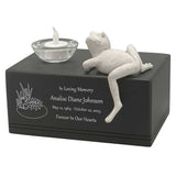 Frog at the Lily Pond Youth Cremation Urn