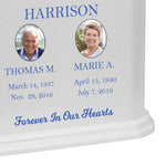 Monarch Companion Photo Options White Granite ~ For Two Cremation Urn