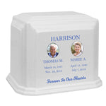Monarch Companion Photo Options White Granite ~ For Two Cremation Urn