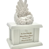 New Born Infant Angel Column Urn - Baby Girl or Boy Urn For Infants