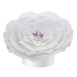 White Peaceful Petal® Flower Water Burial Adult or Companion Urn - Purple Butterfly Option