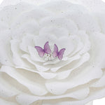 White Peaceful Petal® Flower Water Burial Adult or Companion Urn - Purple Butterfly Option