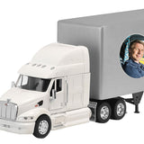 Trailer Cremation Urn & Peterbilt 387 White Truck Décor