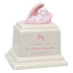 Angel of Protection© Infant Pink - Hearts - Baby Feet - Cross Urn