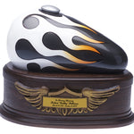 White Flames Born To Ride Adult Gas Tank Urn