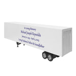 Trailer Cremation Urn & Kenworth T700 Blue Truck Décor
