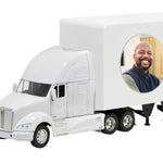 Trailer Cremation Urn & Kenworth T700 White Truck Décor