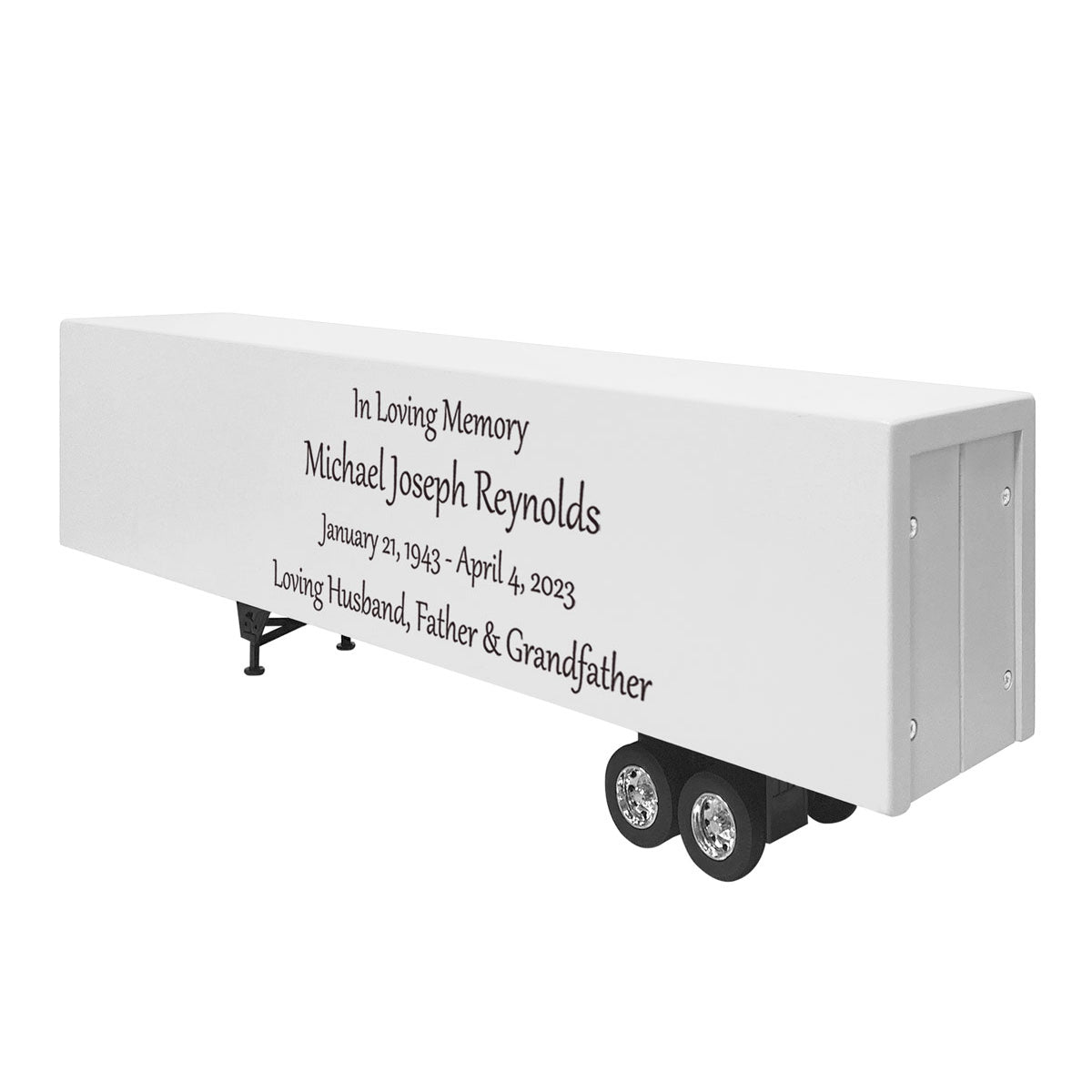 Trailer Cremation Urn & Peterbilt 387 Red Truck Décor