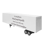 Trailer Cremation Urn & Peterbilt 387 Red Truck Décor