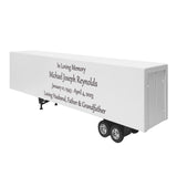 Trailer Cremation Urn & Peterbilt 387 Red Truck Décor