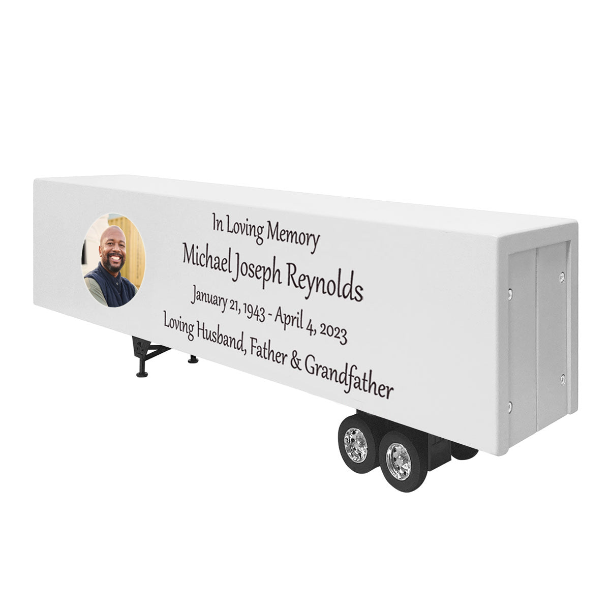 Trailer Cremation Urn & Peterbilt 389 Red Truck Décor