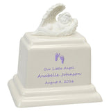 Angel of Protection© Infant Purple - Hearts - Baby Feet - Cross Urn