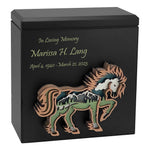 Owl, Wolf, Eagle, Dragon, Ocean, Horses, Bear, Whale Wood Art Cremation Adult Urn - Handmade Adult Wood Urns