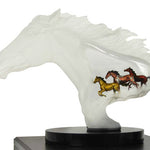 Wild Horses Lucite Art Cremation Urn 