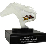 Wild Horses Lucite Art Cremation Urn 