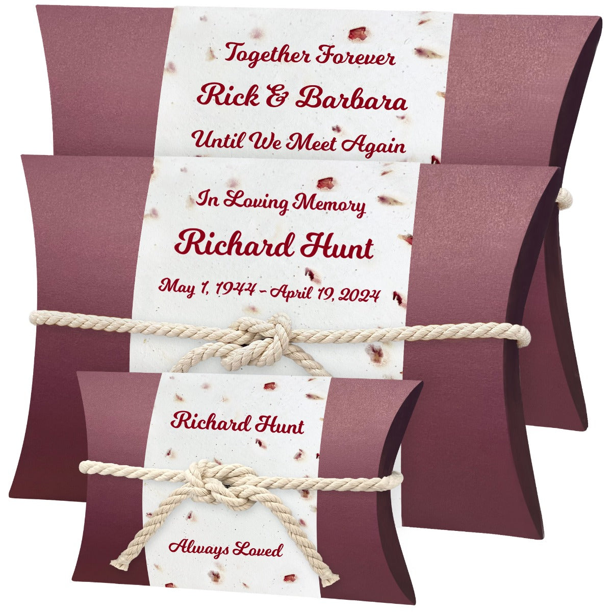 Roses Peaceful Pillow® Water Burial Cremation Urn - Biodegradable Water Burial At Sea Urn - Wide River Urn
