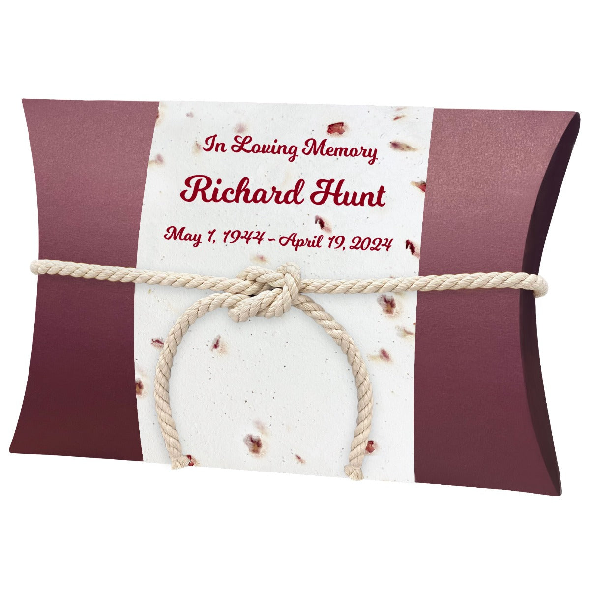 Roses Peaceful Pillow® Water Burial Cremation Urn - Biodegradable Water Burial At Sea Urn - Wide River Urn