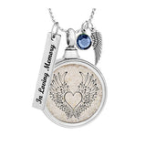 Angel Wings View Ashes Urn - Love Charms Option