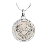 Angel Wings View Ashes Urn - Love Charms Option