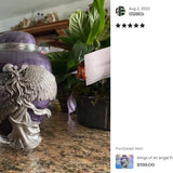 Wings of an Angel Purple Adult Urn - Pro Laser Engraving - Burial Vault Option