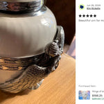 Wings of an Angel White Adult Urn - Pro Laser Engraving - Burial Vault Option