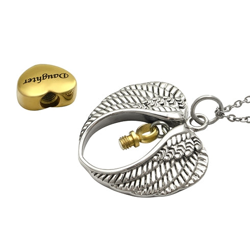 Daughter Angel Wings Of Protection Necklace Urn