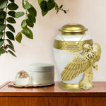 Wings of an Angel Heavenly Adult Urn - Pro Laser Engraving - Burial Vault Option