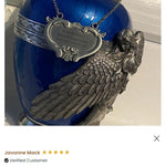Heart Medallion Urn Name Plate - Birth & Passing Stone Option