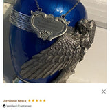 Heart Medallion Urn Name Plate - Birth & Passing Stone Option