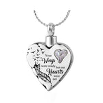 Your Wings Were Ready Violet Heart Ash Urn - Love Charms™ Option