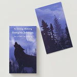 Winter Wolf Moon Memorial Cards - Funeral  Cards - Celebration of Life Cards