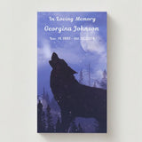 Winter Wolf Moon Memorial Cards - Funeral  Cards - Celebration of Life Cards